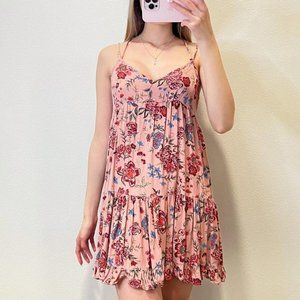 AEO Pink Floral Babydoll Dress